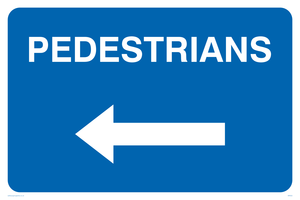 pedestrians arrow left