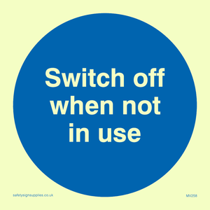 switch off when not in use