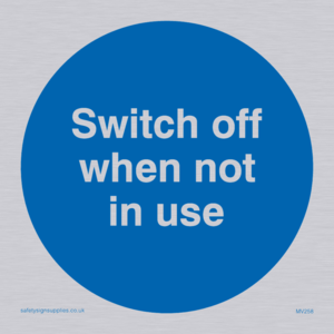 switch off when not in use