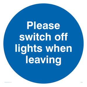Switch off lights