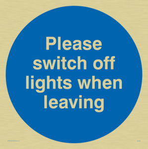 Switch off lights