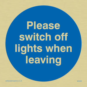 Switch off lights