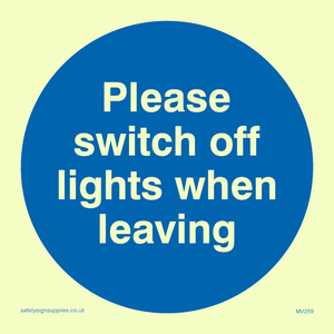 Switch off lights