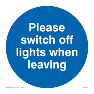 Switch off lights