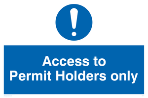 access to permit holders only