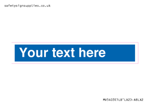 Custom Blank mandatory (blue) Sign from Safety Sign Supplies