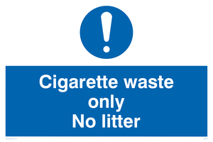 Cigarette waste only