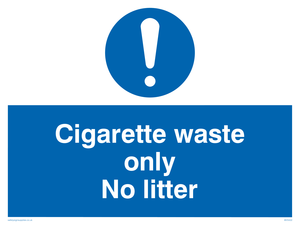 Cigarette waste only