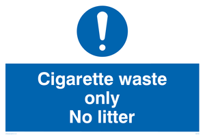 Cigarette waste only