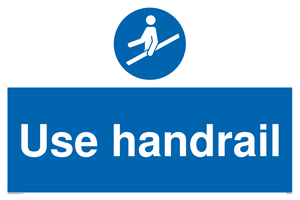 Use handrail sign 