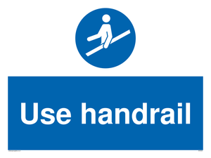 Use handrail sign 