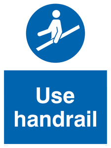 Use handrail sign 