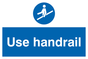 Use handrail sign 