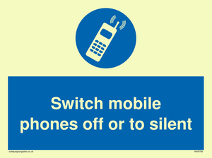 Switch mobile phones off or to silent