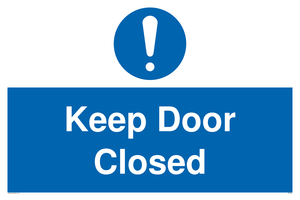 Keep Door Closed sign 
