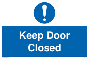 Keep Door Closed sign 