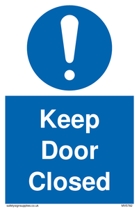 Keep Door Closed sign 