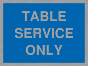 Table service only