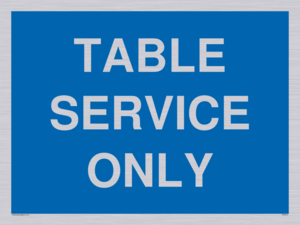 Table service only