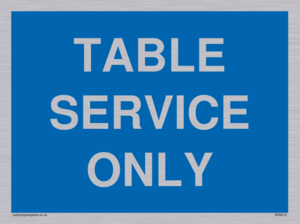 Table service only