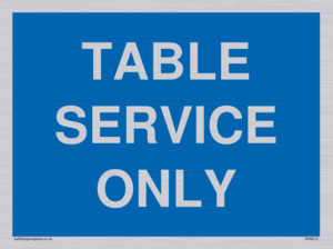 Table service only