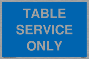 Table service only