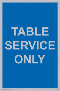 Table service only
