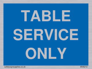 Table service only