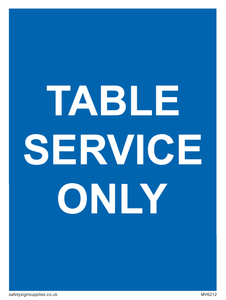 Table service only