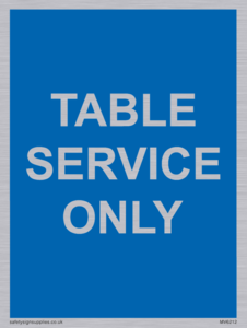 Table service only
