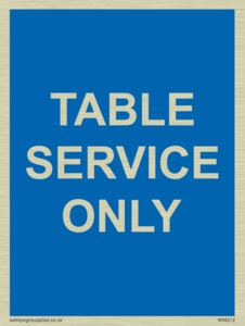 Table service only