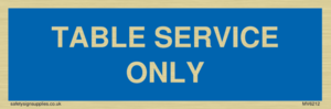 Table service only