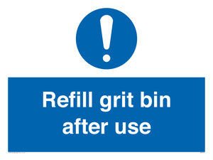 Refill grit bin after use