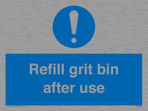 Refill grit bin after use
