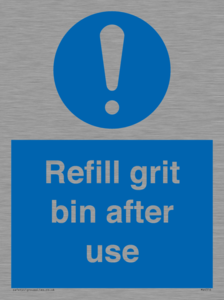 Refill grit bin after use