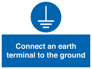 Connect an earth terminal to the ground