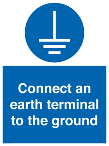 Connect an earth terminal to the ground