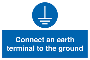 Connect an earth terminal to the ground