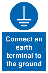 Connect an earth terminal to the ground