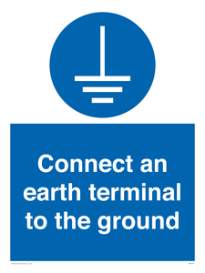 Connect an earth terminal to the ground
