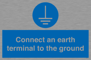 Connect an earth terminal to the ground
