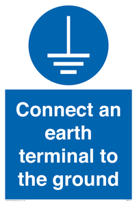 Connect an earth terminal to the ground