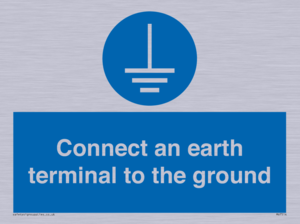 Connect an earth terminal to the ground