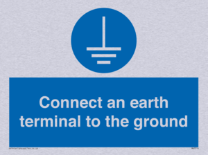Connect an earth terminal to the ground