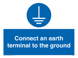 Connect an earth terminal to the ground