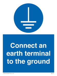 Connect an earth terminal to the ground
