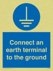 Connect an earth terminal to the ground