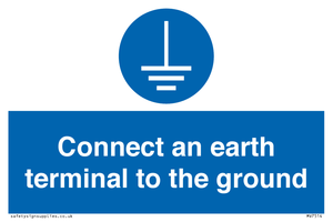 Connect an earth terminal to the ground