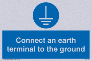 Connect an earth terminal to the ground
