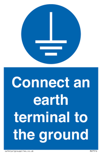 Connect an earth terminal to the ground